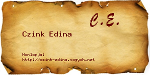 Czink Edina névjegykártya