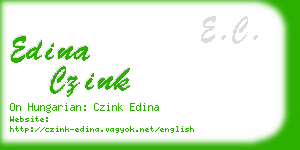 edina czink business card
